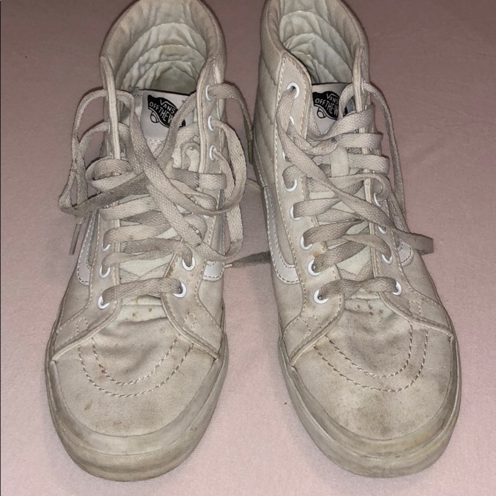 White hightop vans